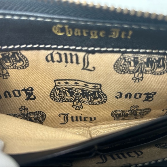 Juicy Couture vintage brown suede with creme color Crest Wallet. - Picture 8 of 11